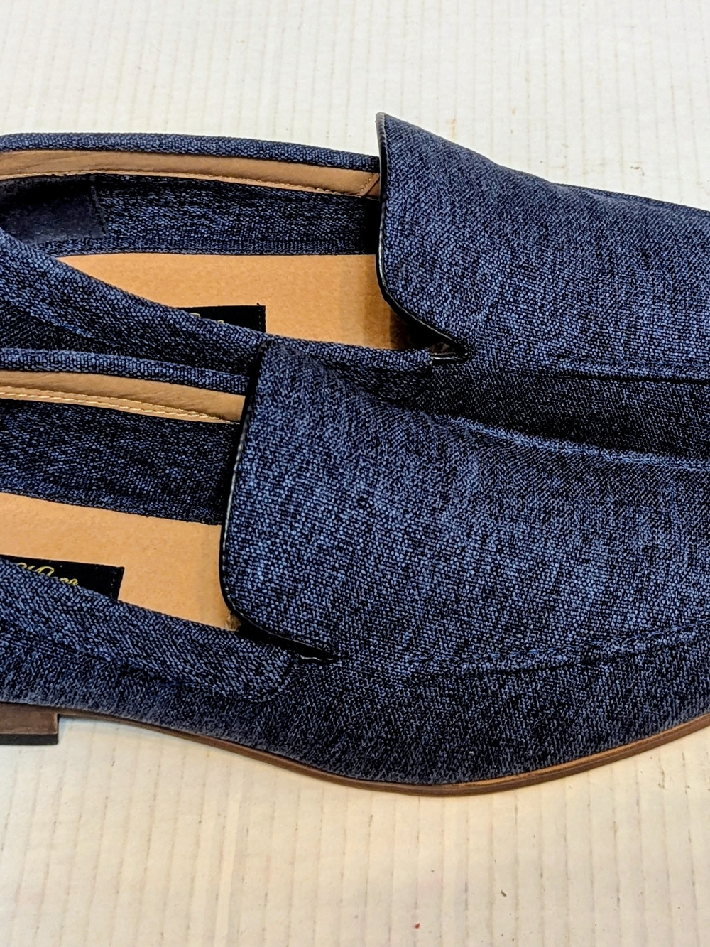 La Milano Men's Navy Blue Denim Loafers (Size 11)